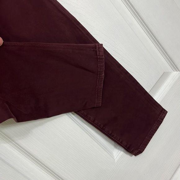 AG Adriano Goldschmied Wine Color The Stilt Cigarette Jeans Size 26R - Picture 11 of 12